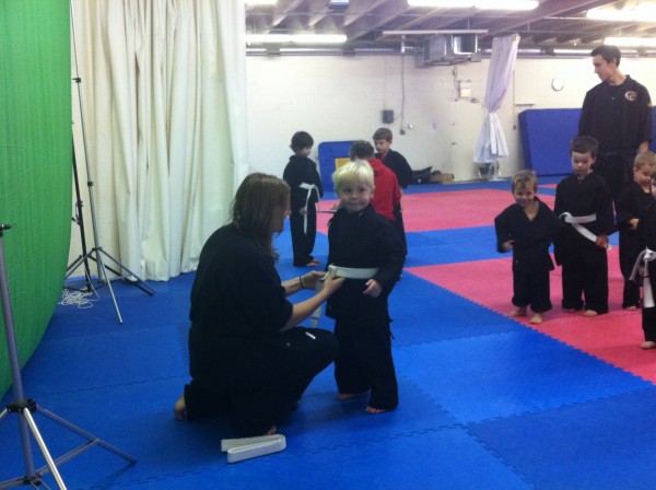 First Stripe on Karate Belt Presentation