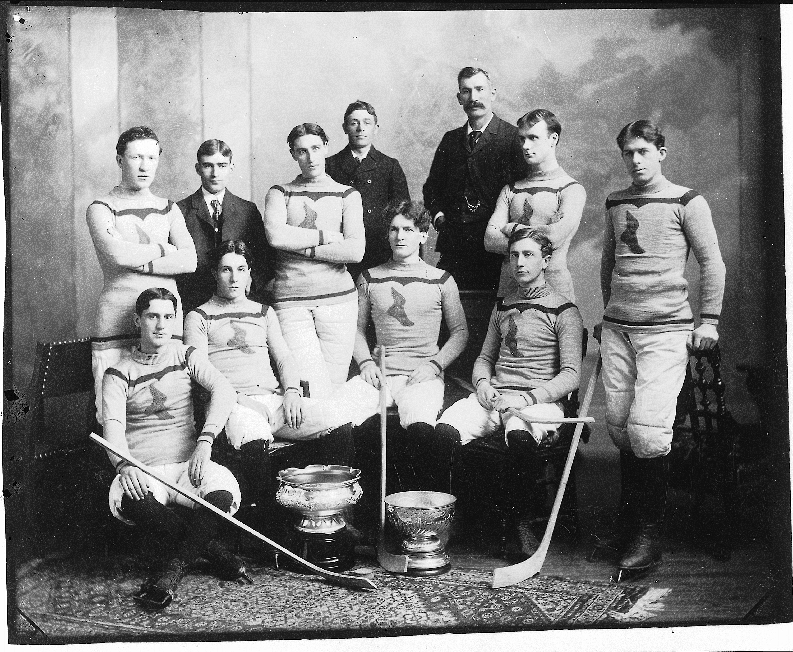 The 1899 Montreal Shamrocks With the Stanley Cup