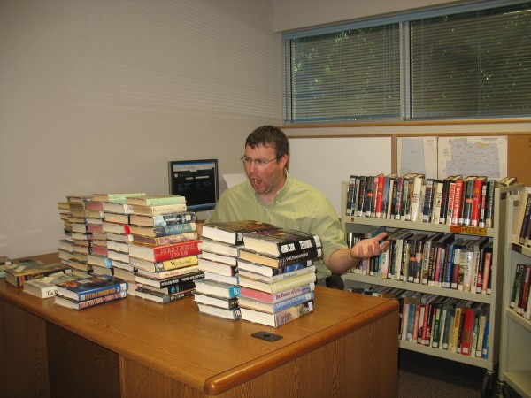 Weeding at Southeast Regional Library