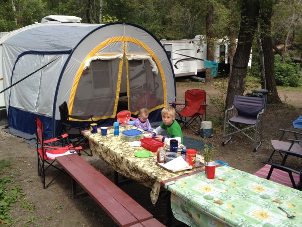 Pace and Sasha love camping!