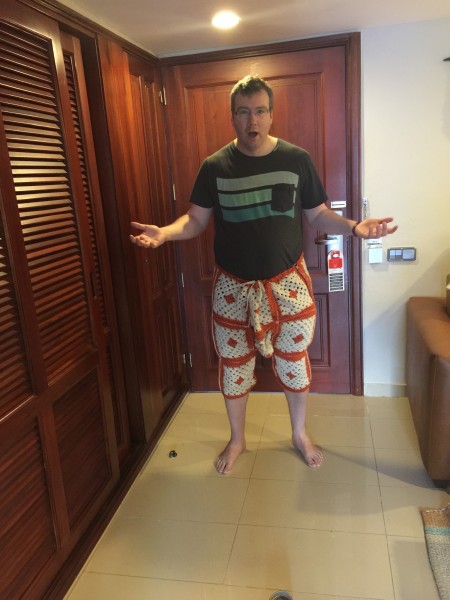 Crocheted Swim Trunks