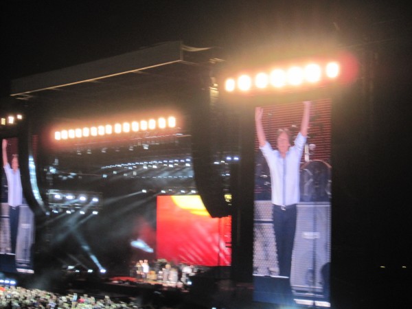 Paul McCartney on stage at the Out There Concert in Regina Saskatchewan