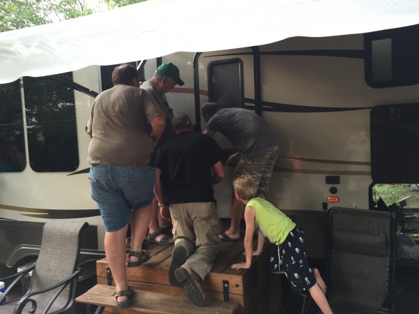 Toddler Trapped in Camper