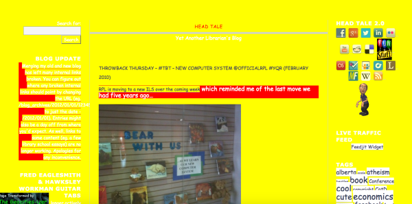 GeoCities Version of Head Tale Blog