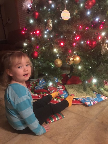 Sasha By Xmas Tree