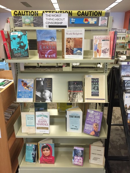 Regina Public Library Freedom to Read Week Book Display