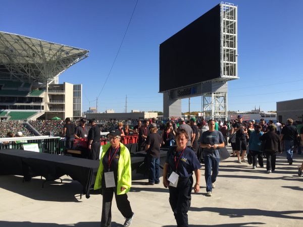Scoreboard at New Mosaic Stadium
