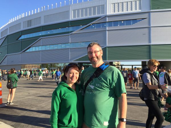Outside New Mosaic Stadium